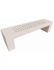 PANCHINA LINEARE CON FORI IN CEMENTO COLORE BIANCO PIETRA PER ESTERNO - CM 220X60X50H - Conforme CAM