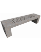 PANCHINA LINEARE CON FORI IN CEMENTO COLORE GRIGIO TRAVERTINO PER ESTERNO - CM 220X60X50H - Conforme CAM