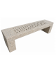 PANCHINA LINEARE CON FORI IN CEMENTO COLORE GRIGIO SABBIATO PER ESTERNO - CM 200x50x50H - CONFORME AI CAM