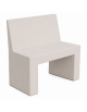 PANCHINA RETTANGOLARE CON SCHIENALE IN CEMENTO PER ARREDO URBANO - COLORE BIANCO PIETRA - CM 100X50X90H - Conforme CAM