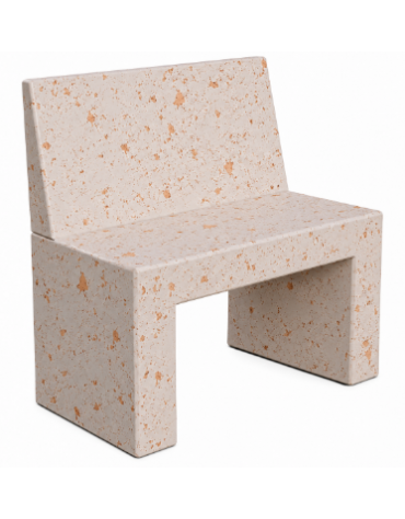 PANCHINA RETTANGOLARE CON SCHIENALE IN CEMENTO PER ARREDO URBANO - COLORE BIANCO TRAVERTINO - CM 100X50X90H - Conforme CAM