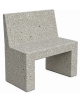 PANCHINA RETTANGOLARE CON SCHIENALE IN CEMENTO PER ARREDO URBANO - COLORE GRIGIO SABBIATO - CM 100X50X90H - Conforme CAM