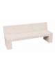 PANCHINA RETTANGOLARE CON SCHIENALE IN CEMENTO,SOSTEGNI SPESSORE CM 19 - COLORE BIANCO TRAVERTINO - CM 200X50X90H - Conforme CAM