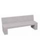 PANCHINA RETTANGOLARE CON SCHIENALE IN CEMENTO, SOSTEGNI SPESSORE CM 19 - COLORE GRIGIO PIETRA - CM 220X60X90H - Conforme ai CAM