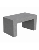 PANCHINA LINEARE RETTANGOLARE MONOBLOCCO IN CEMENTO - COLORE GRIGIO PIETRA - CM 100X50X50H - Conforme CAM