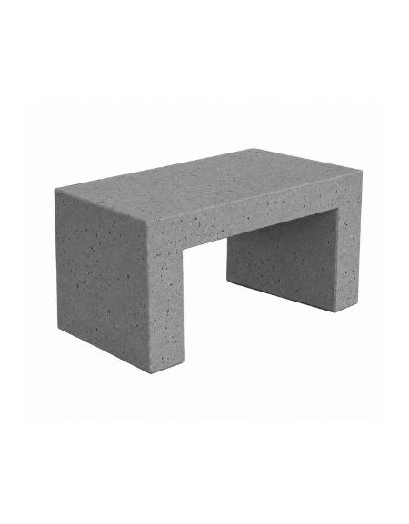 PANCHINA LINEARE RETTANGOLARE MONOBLOCCO IN CEMENTO - COLORE GRIGIO PIETRA - CM 100X50X50H - Conforme CAM