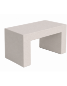 PANCHINA LINEARE RETTANGOLARE MONOBLOCCO IN CEMENTO - COLORE BIANCO PIETRA - CM 100X50X50H - Conforme CAM