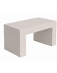 PANCHINA LINEARE RETTANGOLARE MONOBLOCCO IN CEMENTO - COLORE BIANCO PIETRA - CM 100X50X50H - Conforme CAM