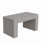 PANCHINA LINEARE RETTANGOLARE MONOBLOCCO IN CEMENTO - COLORE GRIGIO TRAVERTINO - CM 100X50X50H - Conforme CAM