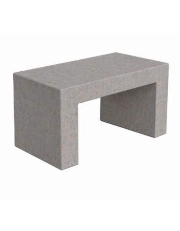 PANCHINA LINEARE RETTANGOLARE MONOBLOCCO IN CEMENTO - COLORE GRIGIO TRAVERTINO - CM 100X50X50H - Conforme CAM