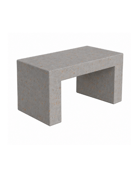 PANCHINA LINEARE RETTANGOLARE MONOBLOCCO IN CEMENTO - COLORE GRIGIO TRAVERTINO - CM 100X50X50H - Conforme CAM