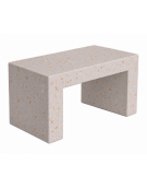 PANCHINA LINEARE RETTANGOLARE MONOBLOCCO IN CEMENTO - COLORE BIANCO TRAVERTINO - CM 100X50X50H - Conforme CAM