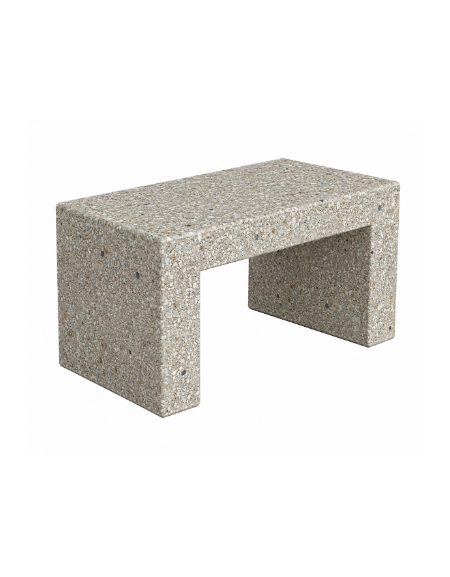 PANCHINA LINEARE RETTANGOLARE MONOBLOCCO IN CEMENTO - COLORE GRIGIO SABBIATO - CM 100X50X50H - Conforme CAM