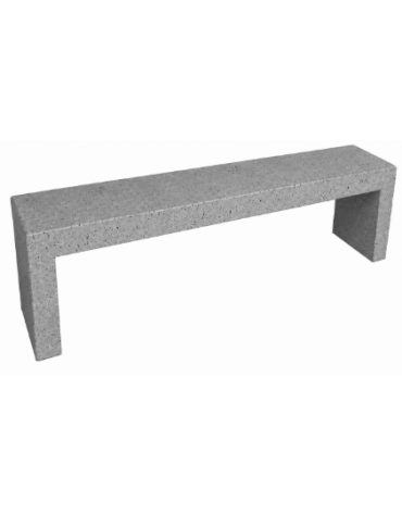 PANCHINA RETTANGOLARE MONOBLOCCO IN CEMENTO CALCESTRUZZO SPESSORE 10 CM - COLORE GRIGIO PIETRA - CM 170X40X45H - Conforme CAM