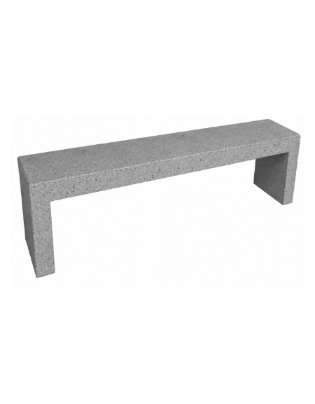 PANCHINA RETTANGOLARE MONOBLOCCO IN CEMENTO CALCESTRUZZO SPESSORE 10 CM - COLORE GRIGIO PIETRA - CM 170X40X45H - Conforme CAM
