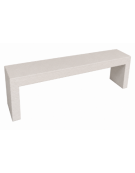 PANCHINA RETTANGOLARE MONOBLOCCO IN CEMENTO CALCESTRUZZO SPESSORE 10 CM - COLORE BIANCO PIETRA - CM 170X40X45H - Conforme CAM