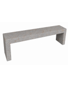 PANCHINA RETTANGOLARE MONOBLOCCO IN CEMENTO CALCESTRUZZO SPESSORE 10 CM - COLORE GRIGIO TRAVERTINO - CM 170X40X45H -Conforme CAM