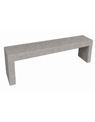 PANCHINA RETTANGOLARE MONOBLOCCO IN CEMENTO CALCESTRUZZO SPESSORE 10 CM - COLORE GRIGIO TRAVERTINO - CM 170X40X45H -Conforme CAM