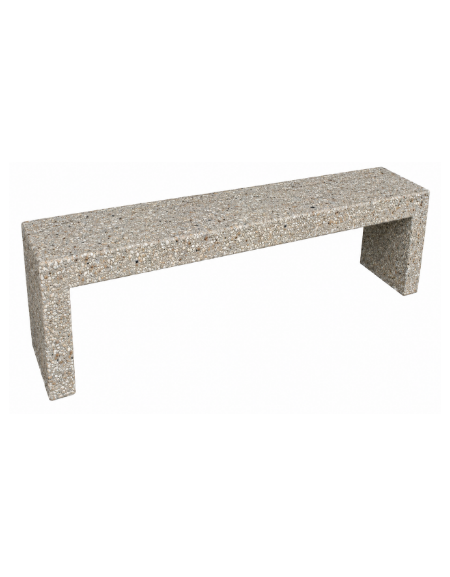 PANCHINA RETTANGOLARE MONOBLOCCO IN CEMENTO CALCESTRUZZO SPESSORE 10 CM - COLORE GRIGIO SABBIATO - CM 170X40X45H - Conforme CAM