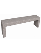 PANCHINA RETTANGOLARE MONOBLOCCO IN CEMENTO CALCESTRUZZO SPESSORE 10 CM - COLORE BIANCO SABBIATO - CM 170X40X45H - Conforme CAM