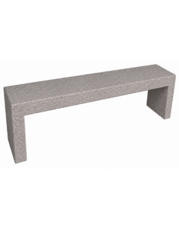 PANCHINA RETTANGOLARE MONOBLOCCO IN CEMENTO CALCESTRUZZO SPESSORE 10 CM - COLORE BIANCO SABBIATO - CM 170X40X45H - Conforme CAM