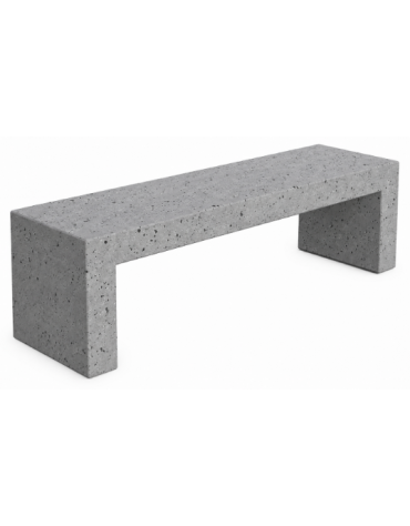 PANCHINA RETTANGOLARE MONOBLOCCO IN CEMENTO CALCESTRUZZO SPESSORE 12 CM - COLORE GRIGIO PIETRA - CM 170X50X45H - Conforme CAM