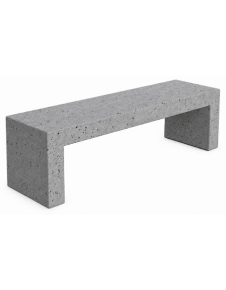 PANCHINA RETTANGOLARE MONOBLOCCO IN CEMENTO CALCESTRUZZO SPESSORE 12 CM - COLORE GRIGIO PIETRA - CM 170X50X45H - Conforme CAM
