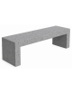 PANCHINA RETTANGOLARE MONOBLOCCO IN CEMENTO CALCESTRUZZO SPESSORE 12 CM - COLORE GRIGIO PIETRA - CM 170X50X45H - Conforme CAM