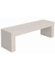 PANCHINA RETTANGOLARE MONOBLOCCO IN CEMENTO CALCESTRUZZO SPESSORE 12 CM - COLORE BIANCO PIETRA - CM 170X50X45H - Conforme CAM
