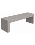 PANCHINA RETTANGOLARE MONOBLOCCO IN CEMENTO CALCESTRUZZO SPESSORE 12CM - COLORE GRIGIO TRAVERTINO - CM 170X50X45H - Conforme CAM