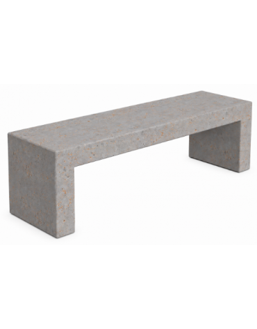 PANCHINA RETTANGOLARE MONOBLOCCO IN CEMENTO CALCESTRUZZO SPESSORE 12CM - COLORE GRIGIO TRAVERTINO - CM 170X50X45H - Conforme CAM