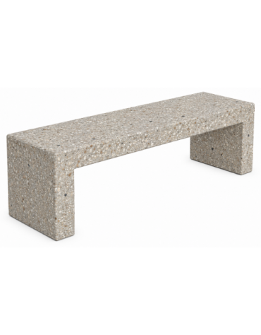 PANCHINA RETTANGOLARE MONOBLOCCO IN CEMENTO CALCESTRUZZO SPESSORE 12CM - COLORE GRIGIO SABBIATO - CM 170X50X45H - Conforme CAM