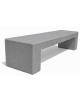 PANCHINA RETTANGOLARE MONOBLOCCO IN CEMENTO, SOSTEGNI SPESSORE CM 17 - COLORE GRIGIO PIETRA - CM 170X50X50H - Conforme ai CAM