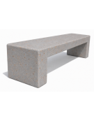PANCHINA RETTANGOLARE MONOBLOCCO IN CEMENTO, SOSTEGNI SPESSORE CM 17 - COLORE GRIGIO TRAVERTINO - CM 170X50X50H - Conforme CAM