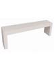 PANCHINA RETTANGOLARE MONOBLOCCO IN CEMENTO CALCESTRUZZO SPESSORE 10 CM - COLORE BIANCO PIETRA - CM 200X40X45H - Conforme ai CAM