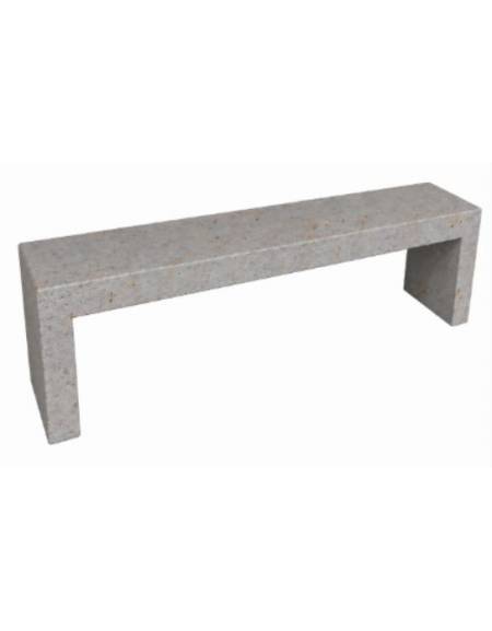 PANCHINA RETTANGOLARE MONOBLOCCO IN CEMENTO CALCESTRUZZO SPESSORE 10CM - COLORE GRIGIO TRAVERTINO - CM 200X40X45H - Conforme CAM