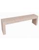 PANCHINA RETTANGOLARE MONOBLOCCO IN CEMENTO CALCESTRUZZO SPESSORE 10CM - COLORE BIANCO TRAVERTINO - CM 200X40X45H - Conforme CAM