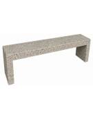 PANCHINA RETTANGOLARE MONOBLOCCO IN CEMENTO CALCESTRUZZO SPESSORE 10CM - COLORE GRIGIO SABBIATO - CM 200X40X45H - Conforme CAM