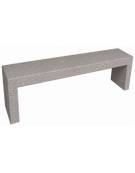 PANCHINA RETTANGOLARE MONOBLOCCO IN CEMENTO CALCESTRUZZO SPESSORE 10CM - COLORE BIANCO SABBIATO - CM 200X40X45H - Conforme CAM
