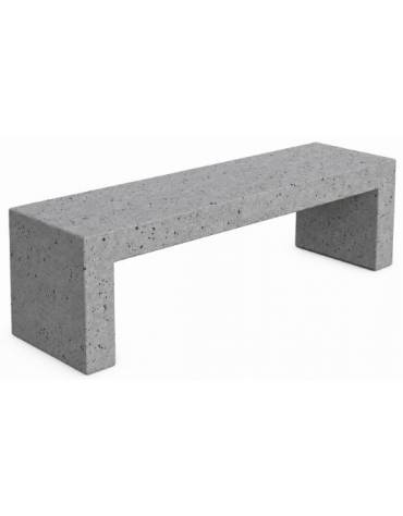 PANCHINA RETTANGOLARE MONOBLOCCO IN CEMENTO CALCESTRUZZO SPESSORE 12 CM - COLORE GRIGIO PIETRA - CM 200X50X45H - Conforme ai CAM