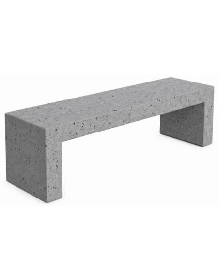 PANCHINA RETTANGOLARE MONOBLOCCO IN CEMENTO CALCESTRUZZO SPESSORE 12 CM - COLORE GRIGIO PIETRA - CM 200X50X45H - Conforme ai CAM