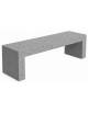 PANCHINA RETTANGOLARE MONOBLOCCO IN CEMENTO CALCESTRUZZO SPESSORE 12 CM - COLORE GRIGIO PIETRA - CM 200X50X45H - Conforme ai CAM