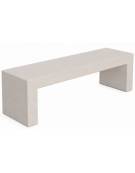 PANCHINA RETTANGOLARE MONOBLOCCO IN CEMENTO CALCESTRUZZO SPESSORE 12 CM - COLORE BIANCO PIETRA - CM 200X50X45H - Conforme ai CAM