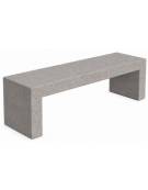 PANCHINA RETTANGOLARE MONOBLOCCO IN CEMENTO CALCESTRUZZO SPESSORE 12CM - COLORE GRIGIO TRAVERTINO - CM 200X50X45H - Conforme CAM