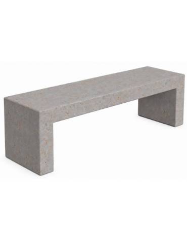 PANCHINA RETTANGOLARE MONOBLOCCO IN CEMENTO CALCESTRUZZO SPESSORE 12CM - COLORE GRIGIO TRAVERTINO - CM 200X50X45H - Conforme CAM