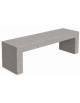 PANCHINA RETTANGOLARE MONOBLOCCO IN CEMENTO CALCESTRUZZO SPESSORE 12CM - COLORE GRIGIO TRAVERTINO - CM 200X50X45H - Conforme CAM
