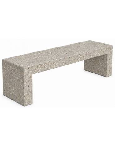 PANCHINA RETTANGOLARE MONOBLOCCO IN CEMENTO CALCESTRUZZO SPESSORE 12CM - COLORE GRIGIO SABBIATO - CM 200X50X45H - Conforme CAM
