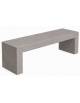 PANCHINA RETTANGOLARE MONOBLOCCO IN CEMENTO CALCESTRUZZO SPESSORE 12CM - COLORE BIANCO SABBIATO - CM 200X50X45H - Conforme CAM