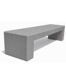 PANCHINA RETTANGOLARE MONOBLOCCO IN CEMENTO CALCESTRUZZO SPESSORE 19 CM - COLORE GRIGIO PIETRA - CM 200X50X50H
