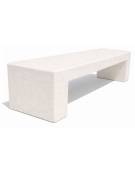 PANCHINA RETTANGOLARE MONOBLOCCO IN CEMENTO, SOSTEGNI SPESSORE CM 19 - COLORE BIANCO PIETRA - CM 200X50X50H - Conforme ai CAM